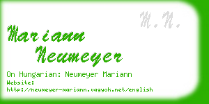 mariann neumeyer business card